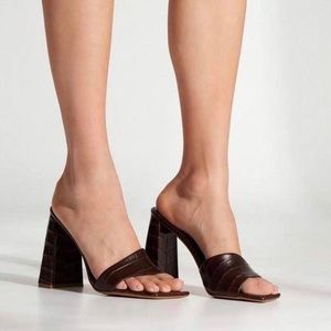 Tony Bianco Beema croc sandals